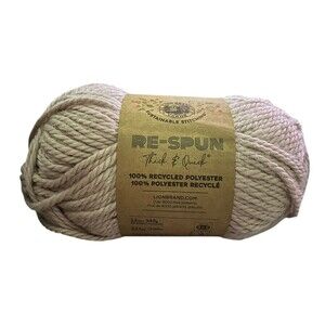 Lion Brand Re-Spun Thick & Quick Yarn Oatmeal Super Bulky 2 Skiens New